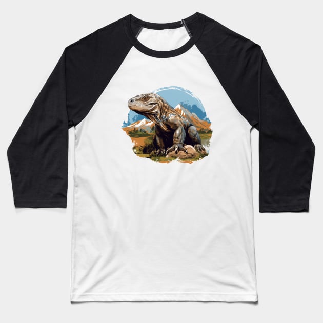 Komodo Dragon Baseball T-Shirt by zooleisurelife